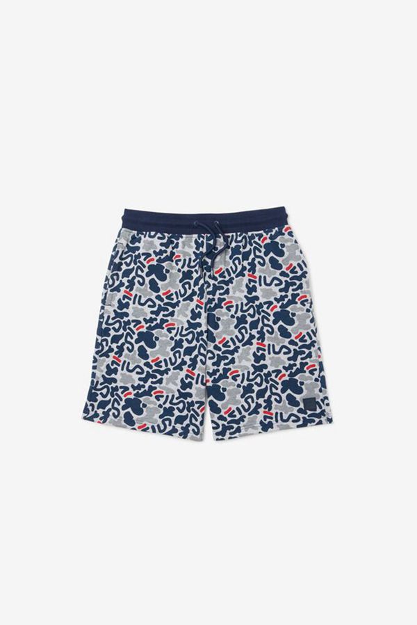 Fila Navy Blue Camo Boy's Shorts - Grey,NZ 860-2781